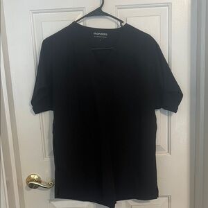 Mandala Women’s Black Scrub Tops with side pockets